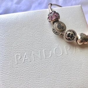 PANDORA bracelet with charms